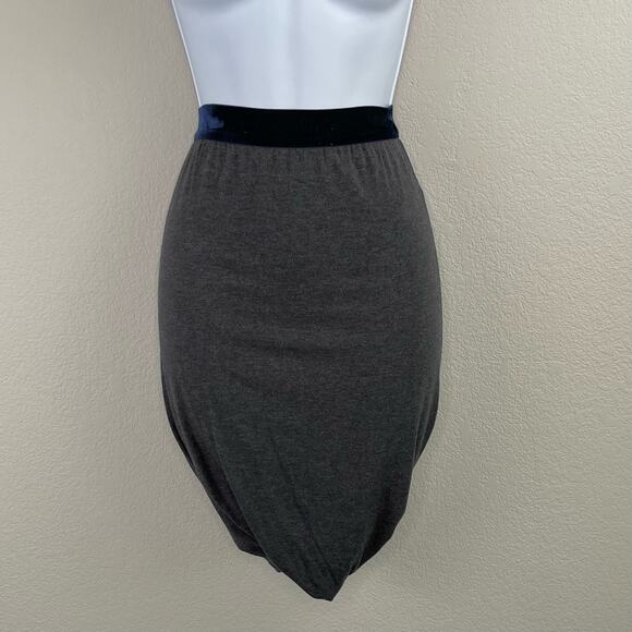 T Alexander Wang Chamoisee Gray Twisted Bubble Knee Length Mini Skirt XS/Small - Picture 11 of 12
